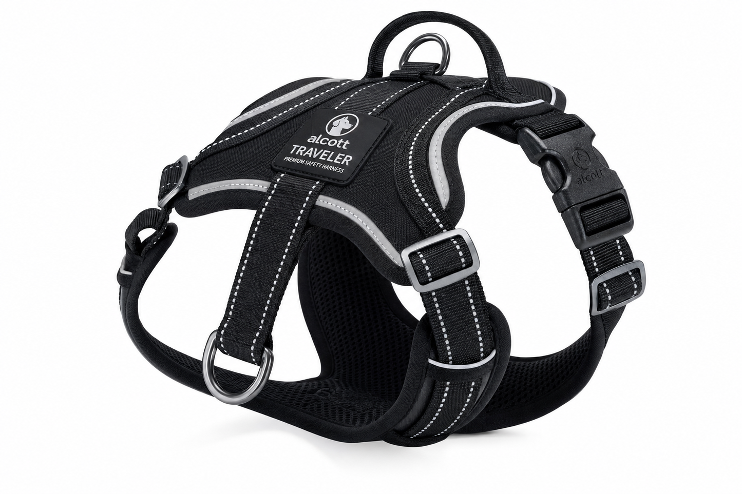Alcott Traveler Safety Dog Harness — Reflective — for Large Breeds — Great Dane, Mastiff, Rottweiler, German Shepherd