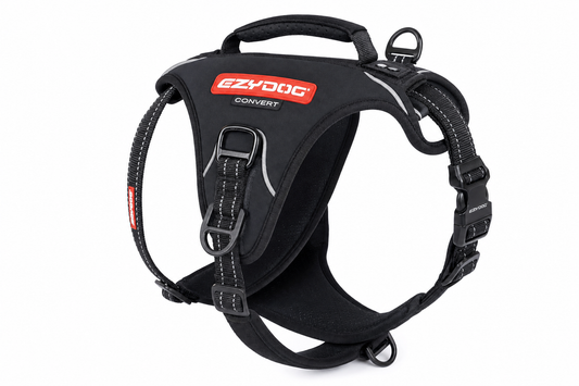 EzyDog Convert Neoprene Trail Harness — for Large Breeds — Great Dane, Mastiff, Rottweiler, German Shepherd