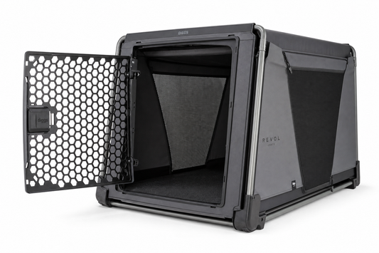 Diggs Revol Dog Crate — Collapsible Designer — for Large Breeds — Great Dane, Mastiff, German Shepherd