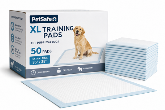 PetSafe XL Training Pads for Large Breed Puppies — 50-Pack — for Large Breed Dogs — Great Dane, Mastiff, Rottweiler