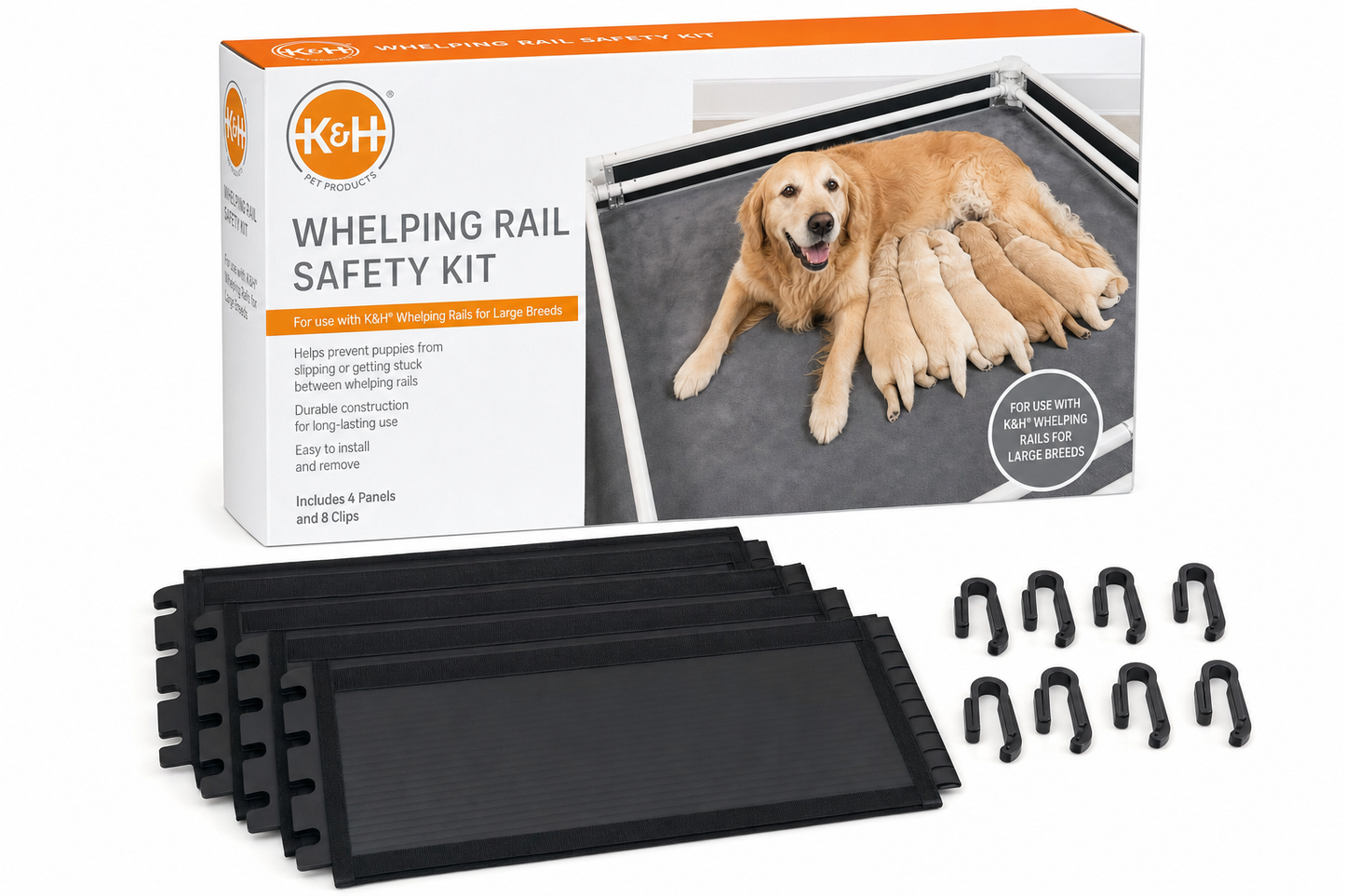 K&H Pet Products Whelping Rail Safety Kit — for Large Breed Dogs — Great Dane, Mastiff, Rottweiler