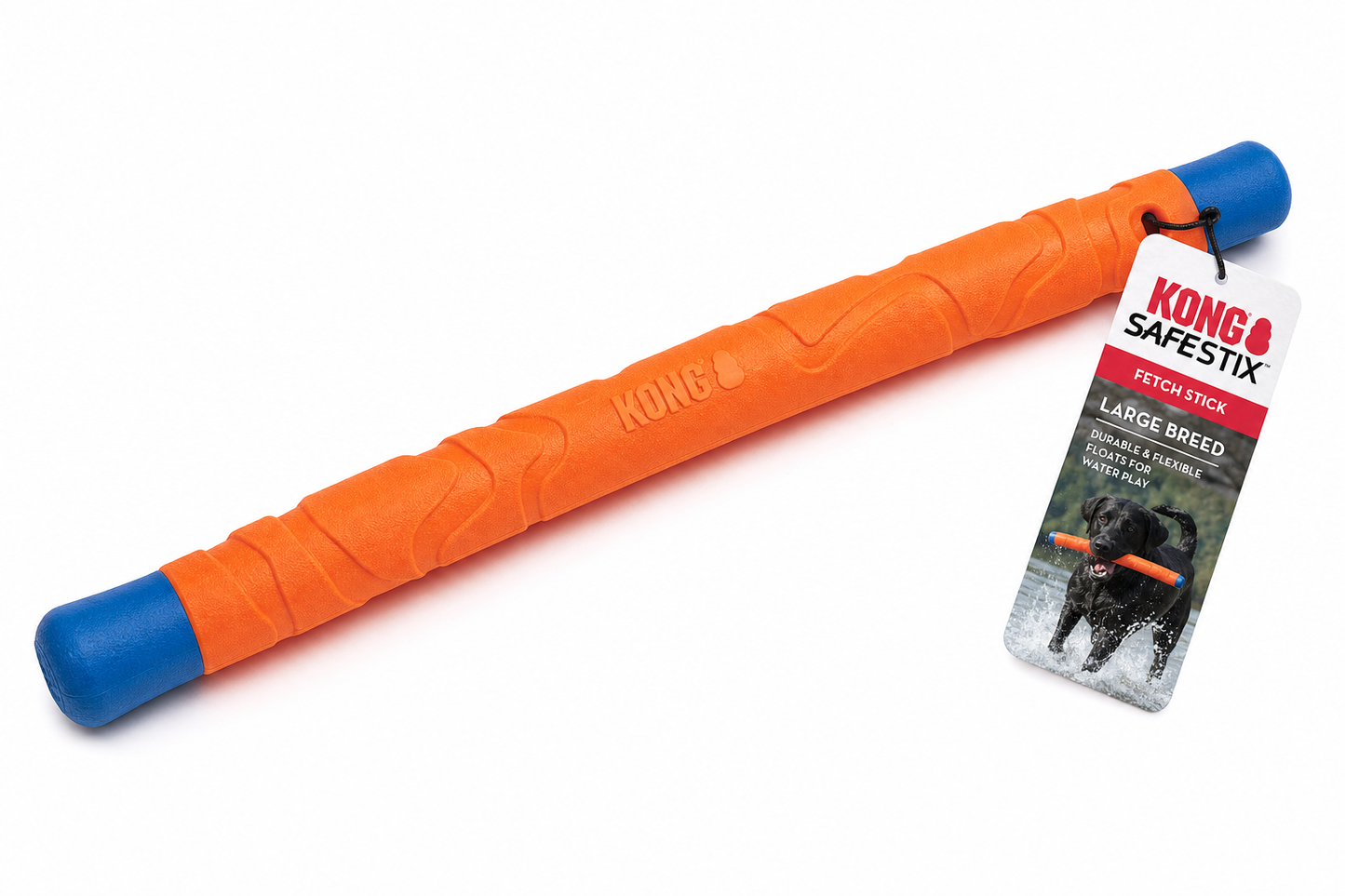 KONG SafeStix Large Breed Fetch Stick — for Large Breeds — German Shepherd, Labrador, Bernese Mountain Dog