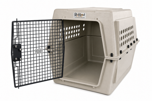 Ruffland Kennel Plastic Airline-Approved Crate — for Large Breeds — Great Dane, Mastiff, German Shepherd