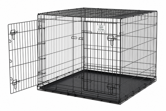 MidWest LifeStages 48-Inch Double-Door Dog Crate — for Large Breeds — Great Dane, Mastiff, German Shepherd