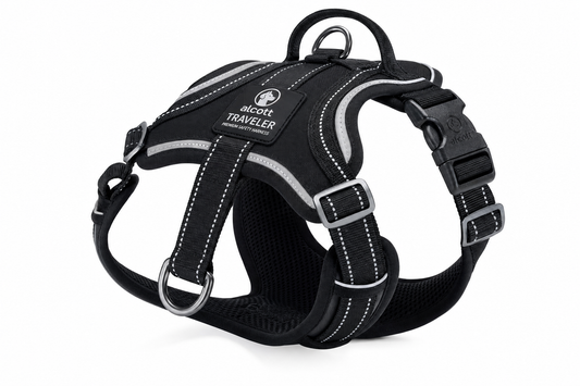 Alcott Traveler Safety Dog Harness — Reflective — for Large Breeds — Great Dane, Mastiff, Rottweiler, German Shepherd
