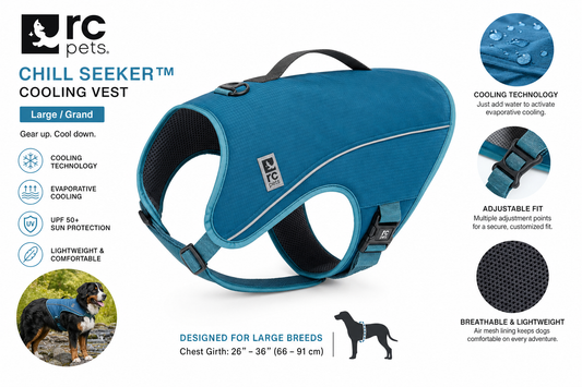 RC Pets Chill Seeker Cooling Dog Vest — for Large Breeds — German Shepherd, Labrador, Bernese Mountain Dog