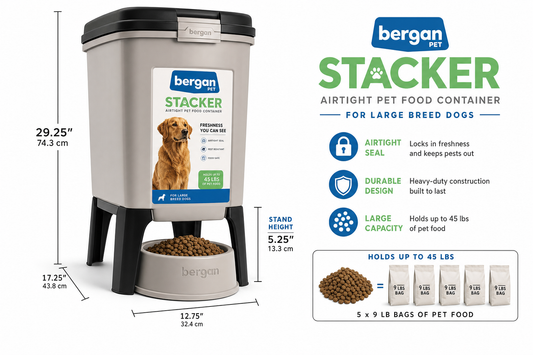 Coastal Pet Bergan Stacker Airtight Food Container — for Large Breeds — Great Dane, Mastiff, Labrador