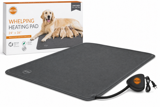 K&H Pet Products Whelping Heating Pad — 24×36 Inch — for Large Breed Dogs — Great Dane, Mastiff, Rottweiler