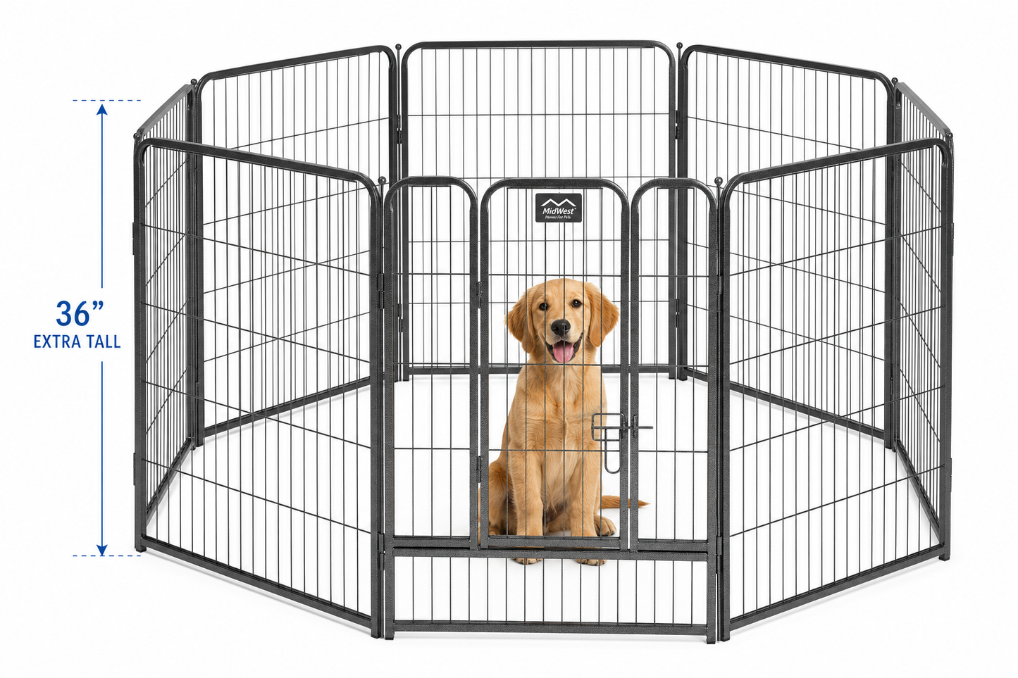 MidWest Puppy Playpen — Extra Tall 36-Inch for Large Breeds — for Large Breed Dogs — Great Dane, Mastiff, Rottweiler