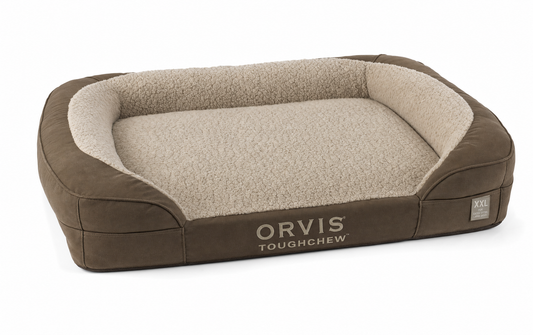 Orvis ToughChew Bolster Dog Bed — for Large Breeds — Great Dane, Mastiff, Bernese Mountain Dog