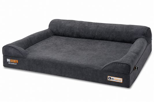 Big Barker Headrest Orthopedic Dog Bed — for Large Breeds — Great Dane, Mastiff, Bernese Mountain Dog