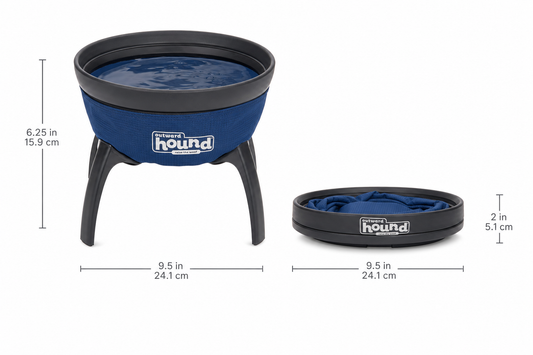 Outward Hound Port-A-Bowl Collapsible Travel Bowl — for Large Breeds — Great Dane, Mastiff, Labrador